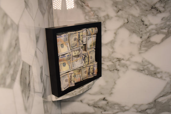 Cash & Rubber Bands - WALL SHADOW BOX - WraithArt