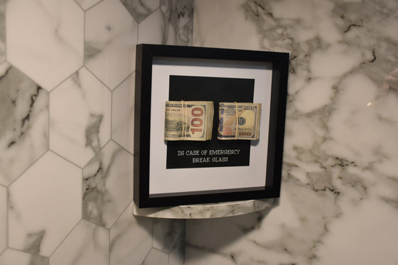 Folded Aged Money - Wall Shadow Box - WraithArt