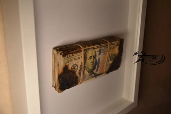 Burnt Money - Wall Art Shadow Box