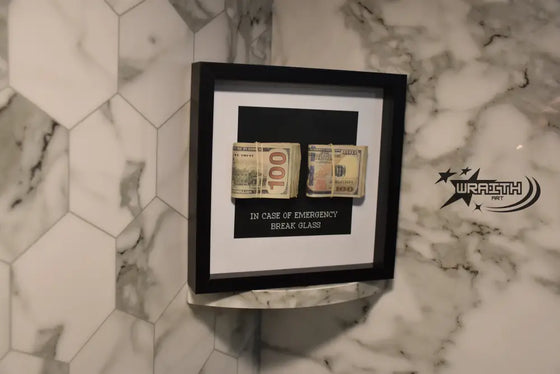 Folded Aged Money - Wall Shadow Box - WraithArt