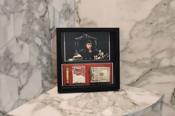 Tony Montana Aged Money - Wall Art Shadow Box - WraithArt