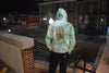 Green Ice Dye Tie-Dye Hoodie With Rhinestones