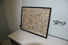  Huge Ultra Aged Money Stuffed Golden Shadow Box - Motivational Decor