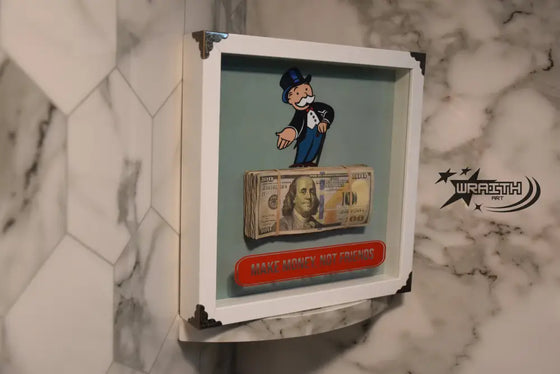 Monopoly Money Art - Wall Shadow Box