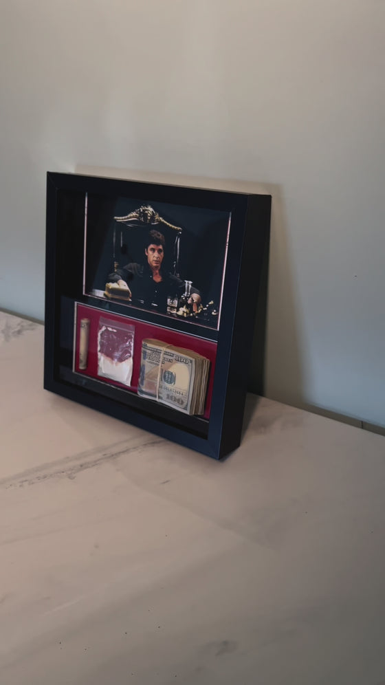 Scarface Aged Money - Wall Art Shadow Box