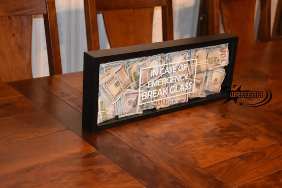 Rectangle Cash Stuffed Canvas - Wall Art Shadow Box