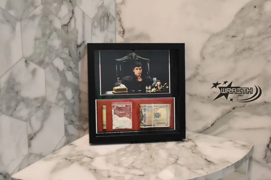 Tony Montana Aged Money - Wall Art Shadow Box - WraithArt