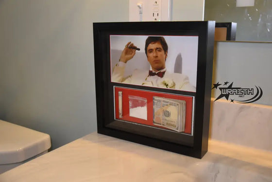 Scarface Smoking Cigar - Wall Art Shadow Box