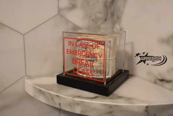 Ultra Realistic Money Roll Display - In Case of Emergency Break Glass - WraithArt