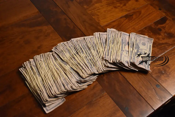 Ultra Realistic Movie Prop Money - 50 Dollar Bills 2 Bands